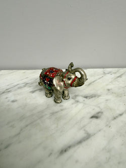 Vintage Pewter Bejewelled & Decorative Elephant | Antique & Vintage | Moonee Ponds Antiques | Australia Wide Delivery