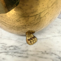 Antique French Brass Planter On Feet