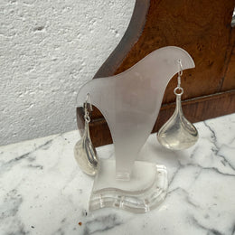Pair Vintage Sterling Silver Drop Earrings