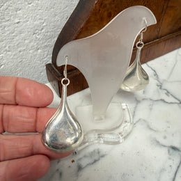 Pair Vintage Sterling Silver Drop Earrings