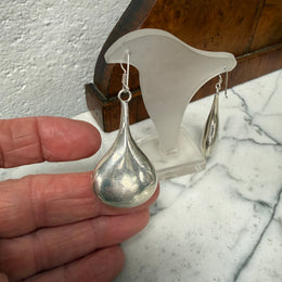 Pair Vintage Sterling Silver Drop Earrings