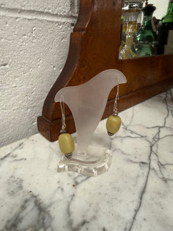Interesting Vintage Chinese Jade & Silver Earrings | Antique & Vintage | Moonee Ponds Antiques | Australia Wide Delivery
