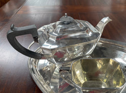 Elegant "Drummond & Co" Silver-plate 4 Piece Tea Service and Conforming Tray. | Antique & Vintage | Moonee Ponds Antiques | Australia Wide Delivery