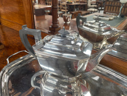 Elegant "Drummond & Co" Silver-plate 4 Piece Tea Service and Conforming Tray. | Antique & Vintage | Moonee Ponds Antiques | Australia Wide Delivery