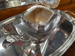 Elegant "Drummond & Co" Silver-plate 4 Piece Tea Service and Conforming Tray. | Antique & Vintage | Moonee Ponds Antiques | Australia Wide Delivery