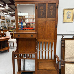 Impressive Arts & Crafts Oak Hallstand
