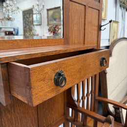 Impressive Arts & Crafts Oak Hallstand