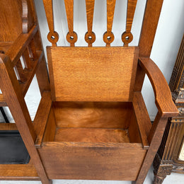 Impressive Arts & Crafts Oak Hallstand