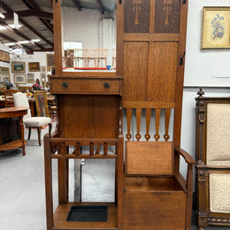 Impressive Arts & Crafts Oak Hallstand