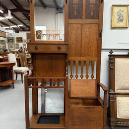 Impressive Arts & Crafts Oak Hallstand