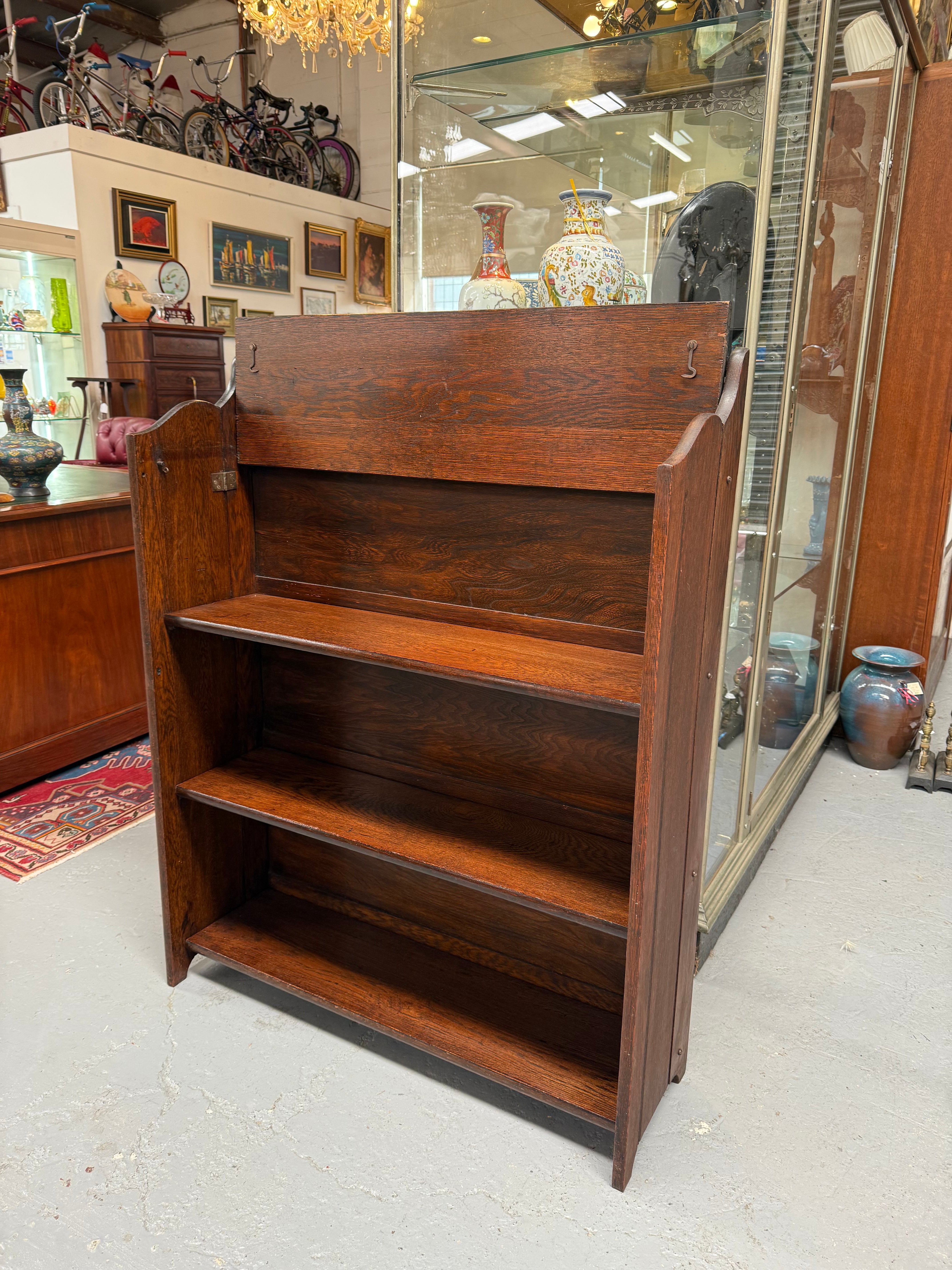 Arts and Crafts Freestanding Oak Open face Bookcase | Antique & Vintage | Moonee Ponds Antiques | Australia Wide Delivery
