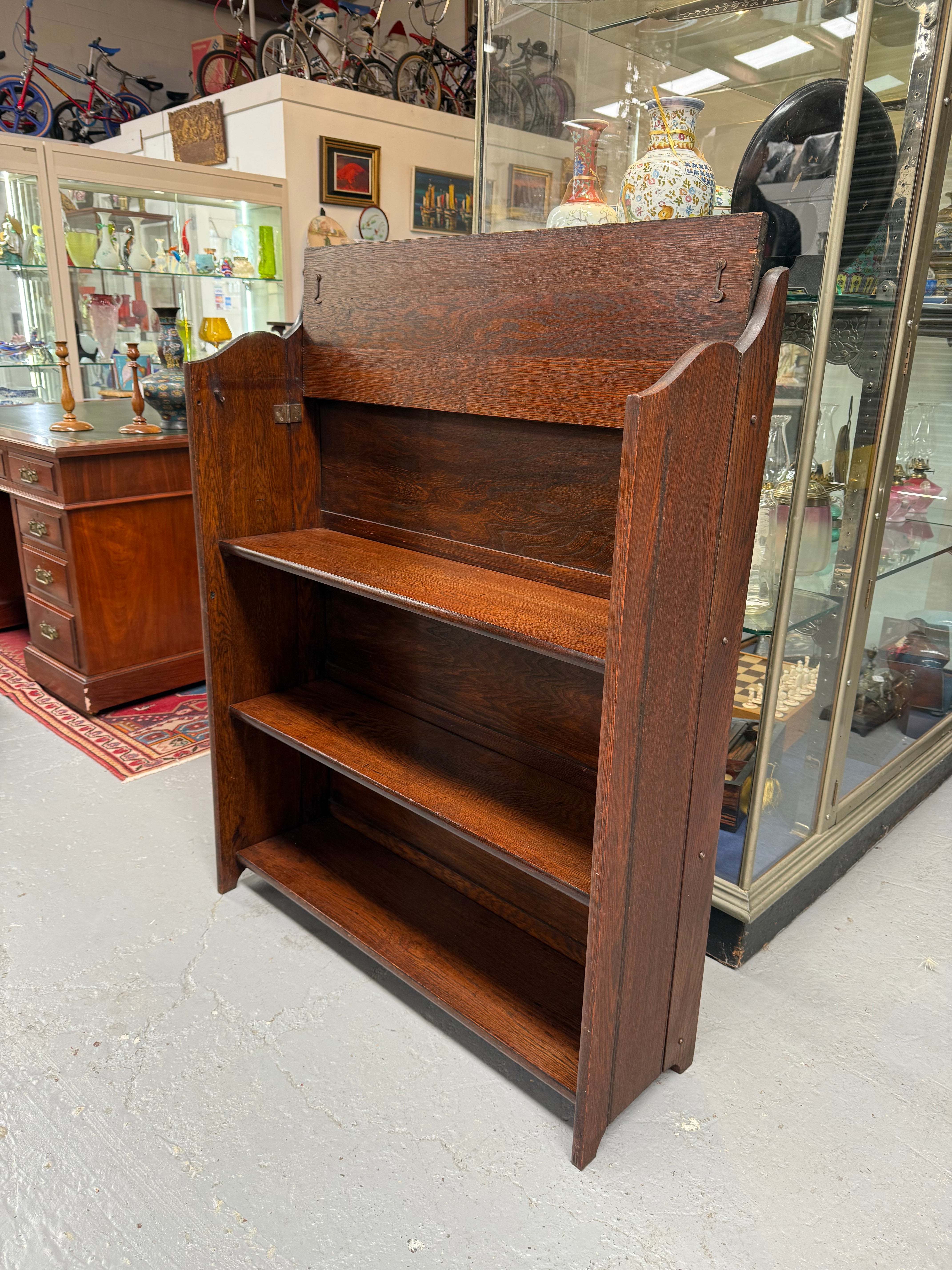 Arts and Crafts Freestanding Oak Open face Bookcase | Antique & Vintage | Moonee Ponds Antiques | Australia Wide Delivery