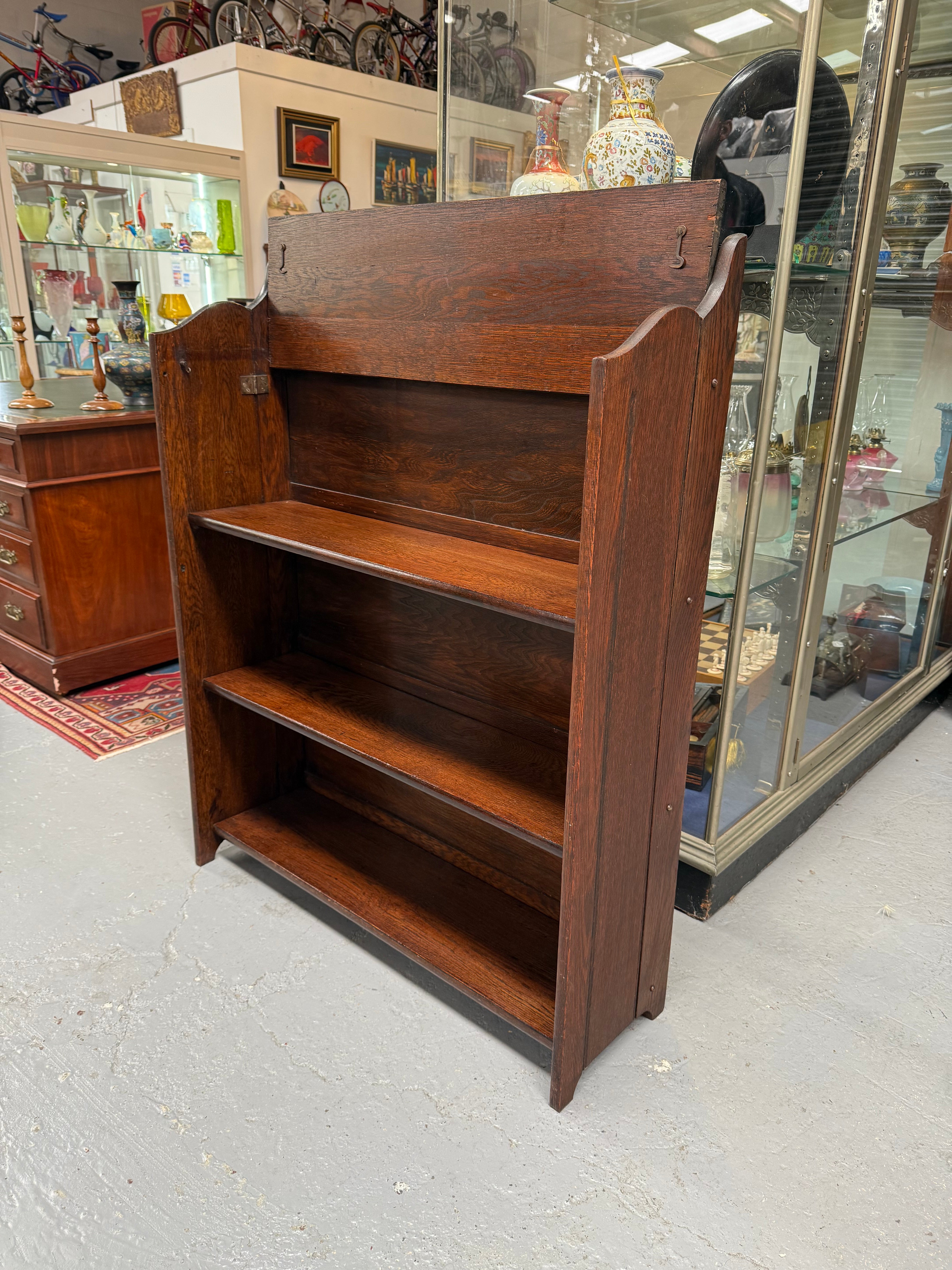 Arts and Crafts Freestanding Oak Open face Bookcase | Antique & Vintage | Moonee Ponds Antiques | Australia Wide Delivery