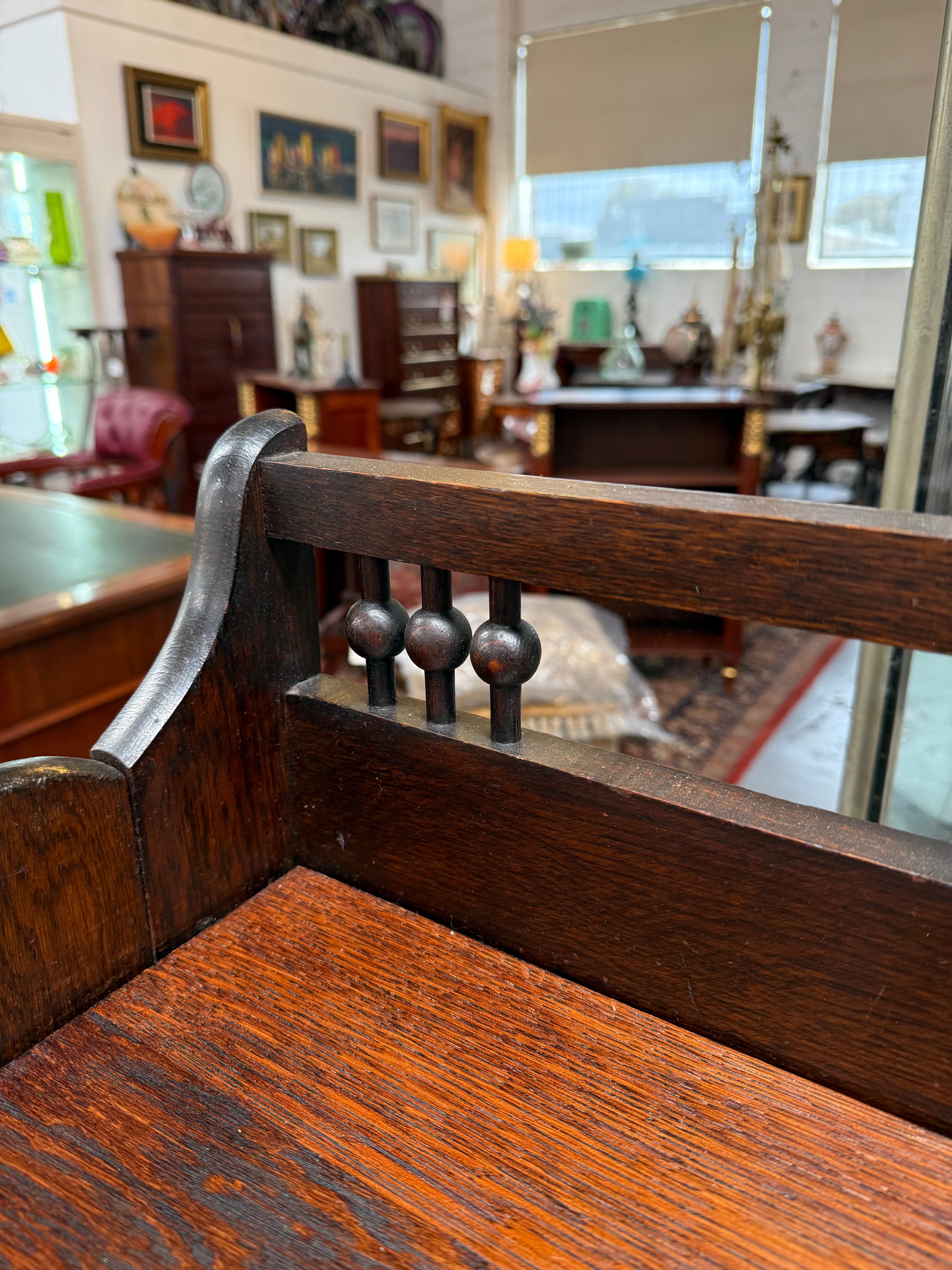 Arts and Crafts Freestanding Oak Open face Bookcase | Antique & Vintage | Moonee Ponds Antiques | Australia Wide Delivery