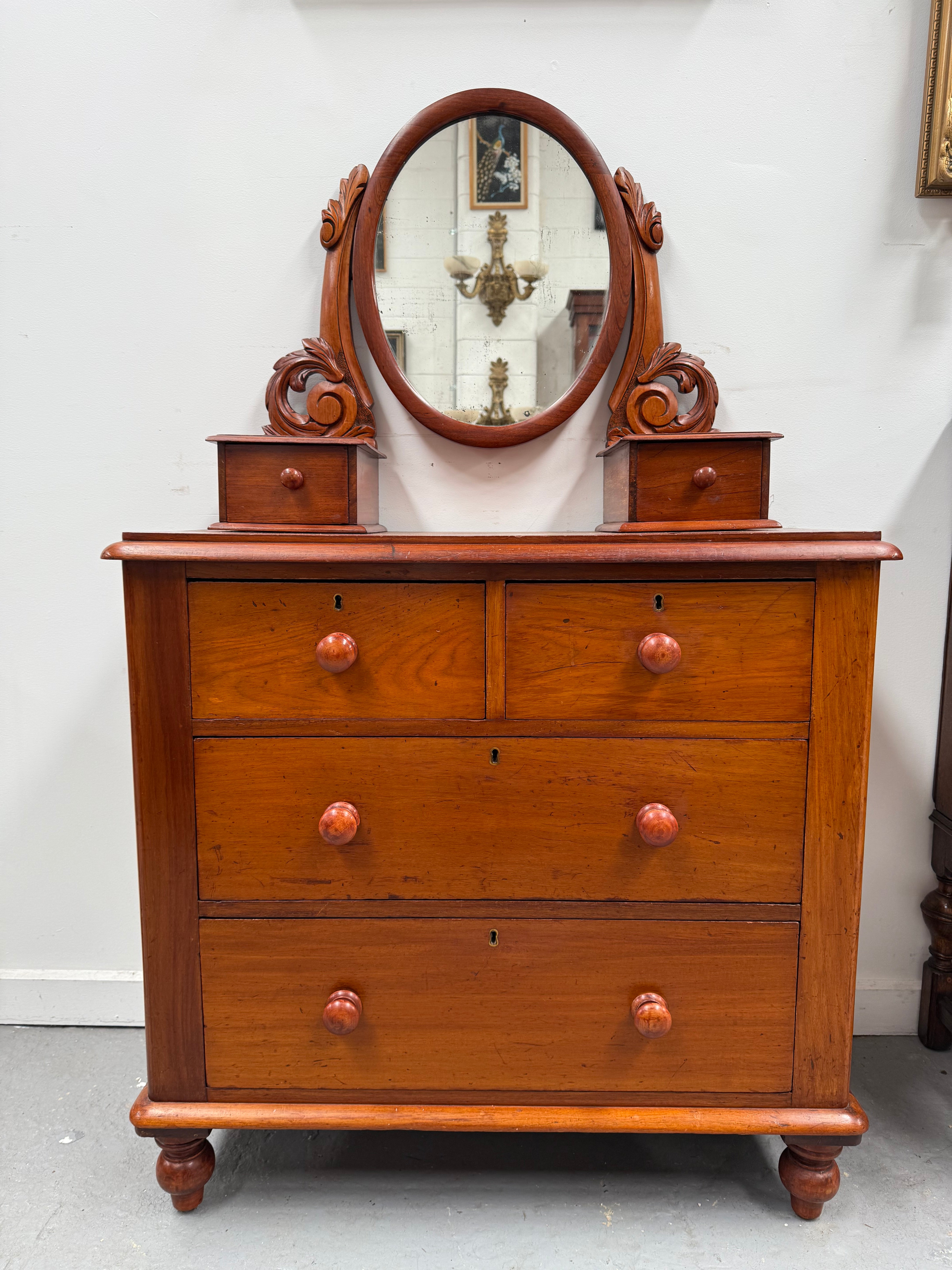 Petit Victorian Cedar Duchess Dresser Chest | Antique & Vintage | Moonee Ponds Antiques | Australia Wide Delivery