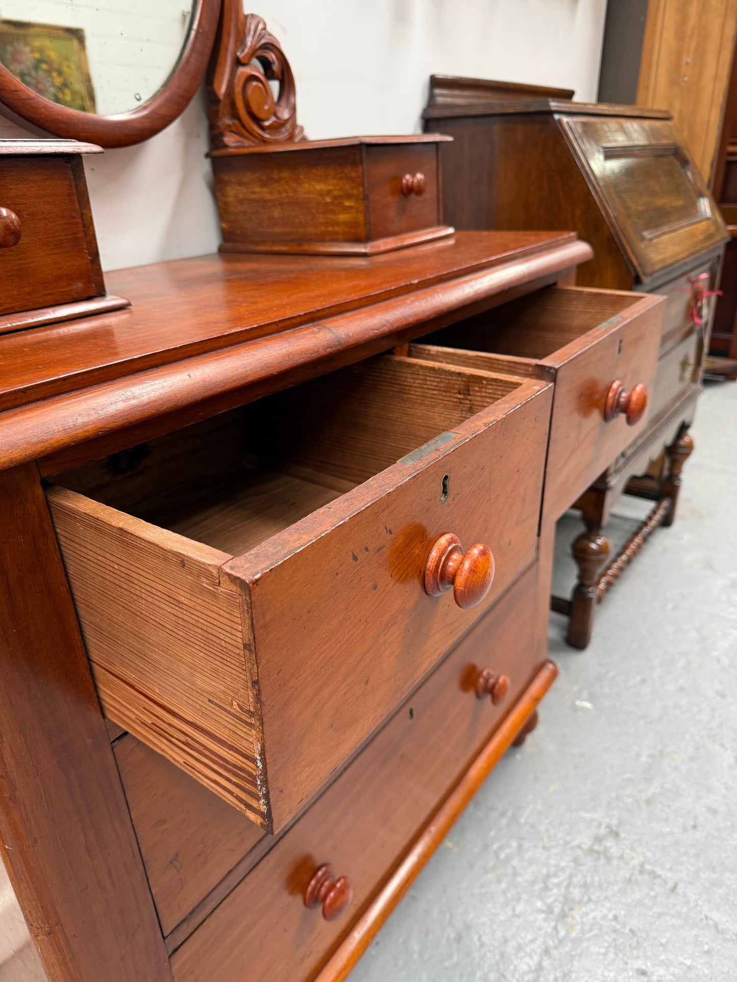 Petit Victorian Cedar Duchess Dresser Chest