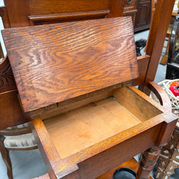 Edwardian Oak Hallstand