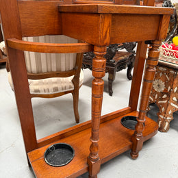 Edwardian Oak Hallstand