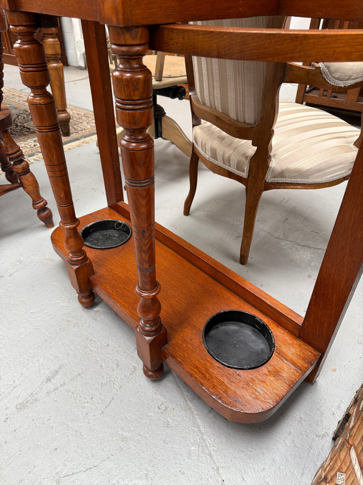 Edwardian Oak Hallstand
