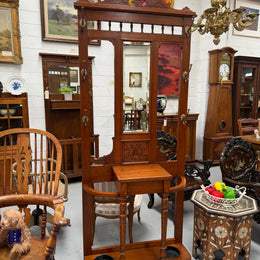 Edwardian Oak Hallstand
