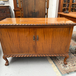 Mahogany Chippendale Style TV Cabinet