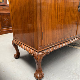 Mahogany Chippendale Style TV Cabinet