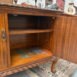 Mahogany Chippendale Style TV Cabinet
