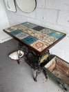 Antique Tiled Top Singer Sewing Machine Base Table | Antique & Vintage | Moonee Ponds Antiques | Australia Wide Delivery