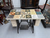 Unique Antique Tiled Top Sewing Machine Base Occasional Table | Antique & Vintage | Moonee Ponds Antiques | Australia Wide Delivery