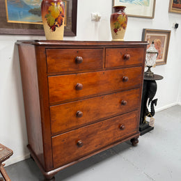 Victorian Five Drawer Cedar Of Drawers