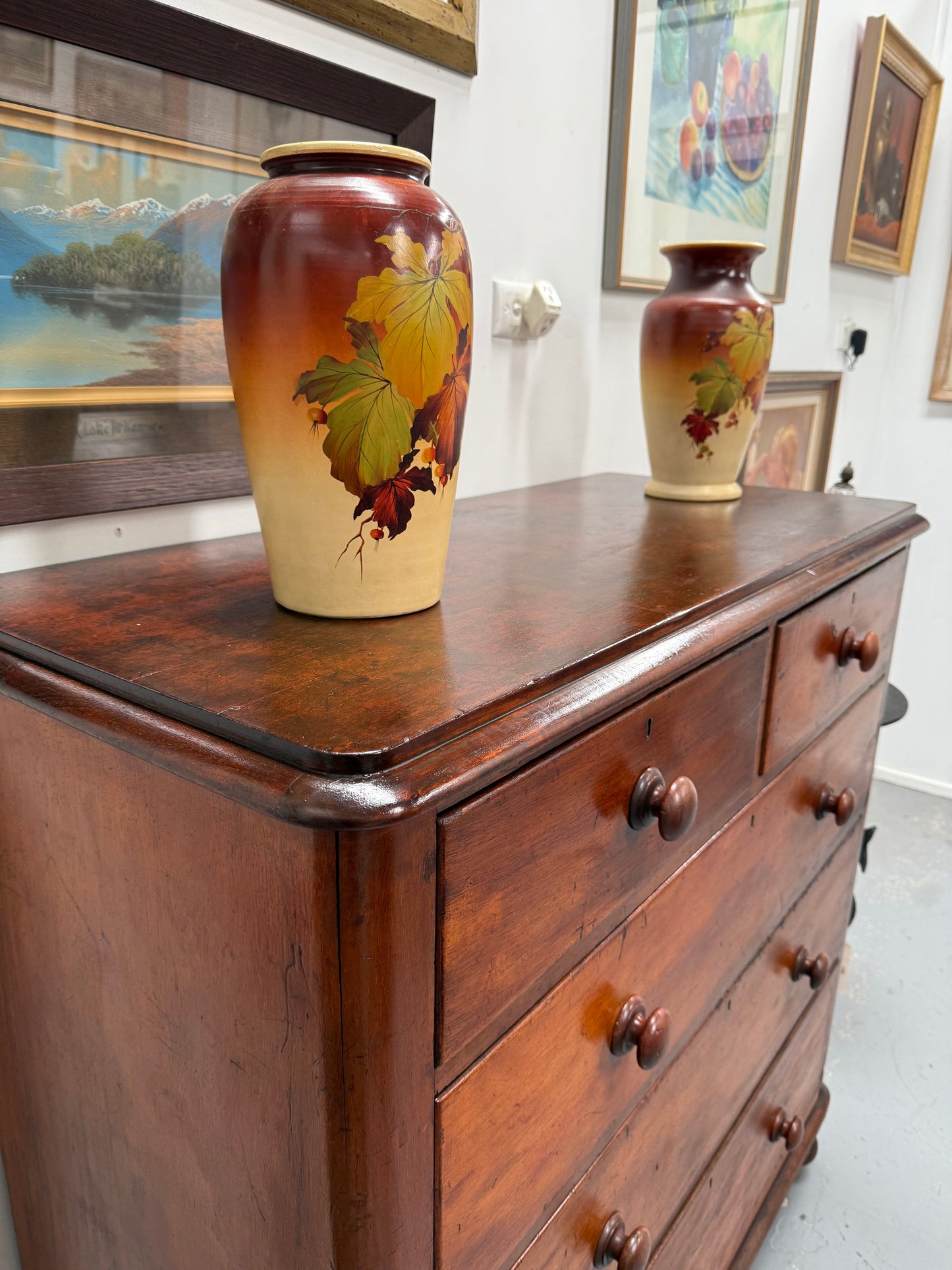Victorian Five Drawer Cedar Of Drawers