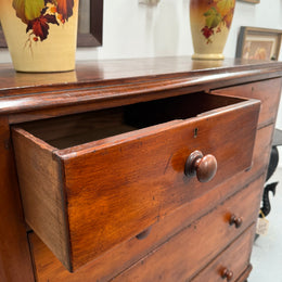 Victorian Five Drawer Cedar Of Drawers