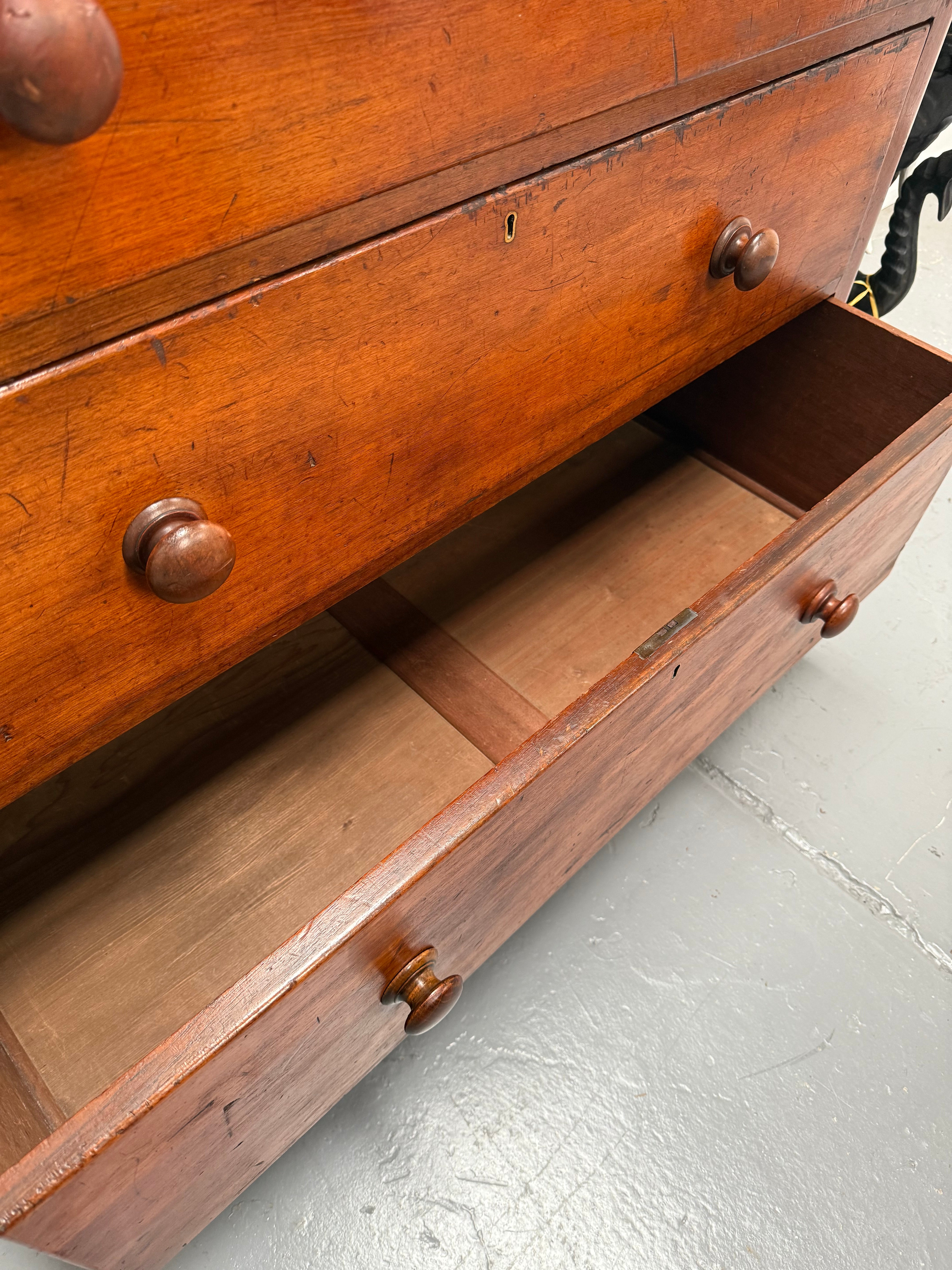 Victorian Five Drawer Cedar Of Drawers | Antique & Vintage | Moonee Ponds Antiques | Australia Wide Delivery