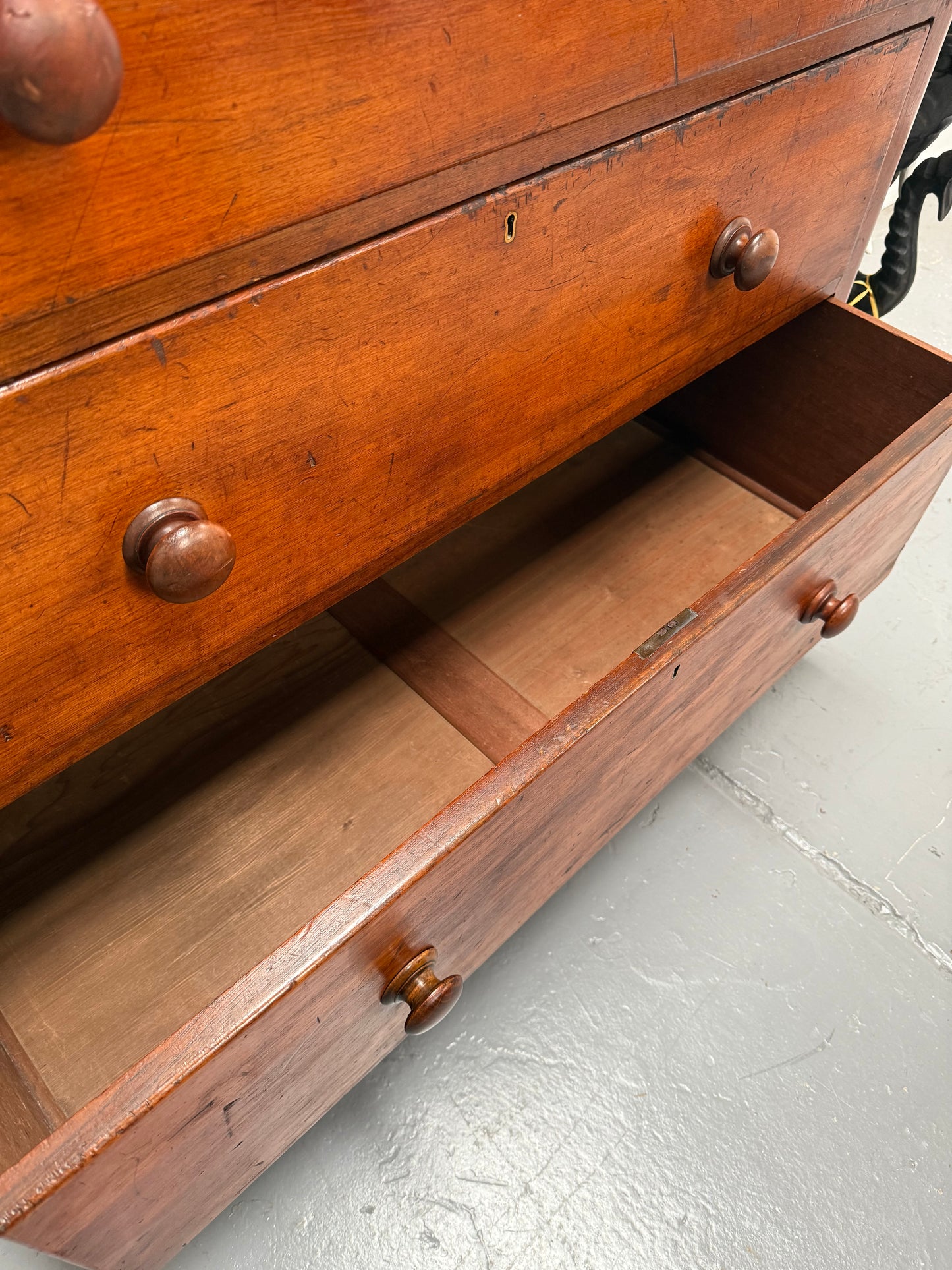 Victorian Five Drawer Cedar Of Drawers