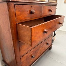 Victorian Five Drawer Cedar Of Drawers