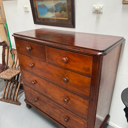 Victorian Five Drawer Cedar Of Drawers