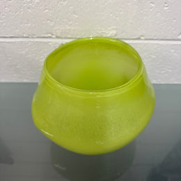Lime Green Vintage Art Glass Vase