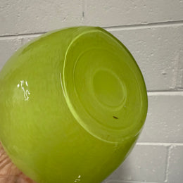 Lime Green Vintage Art Glass Vase