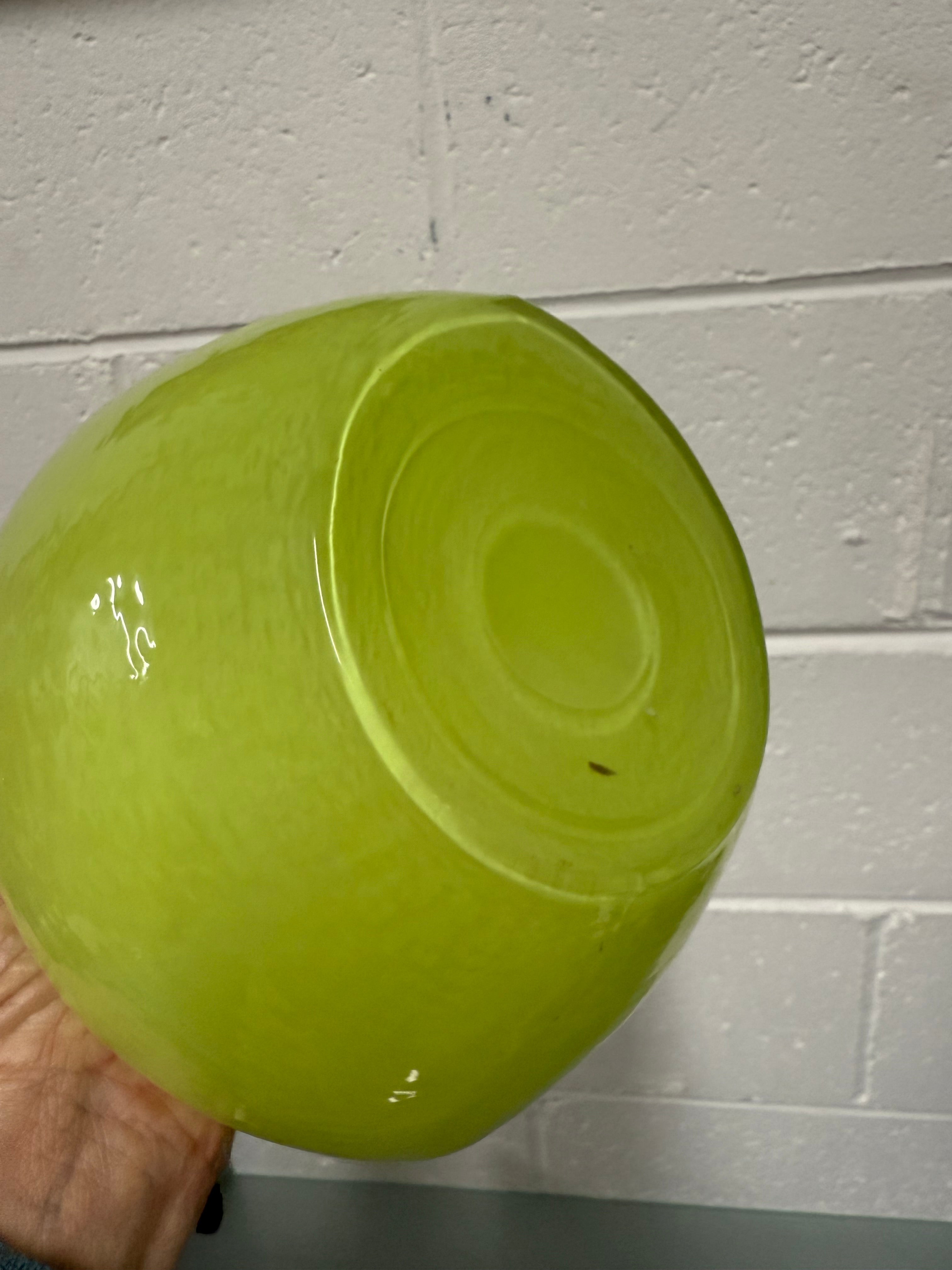 Lime Green Vintage Art Glass Vase | Antique & Vintage | Moonee Ponds Antiques | Australia Wide