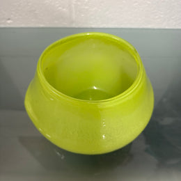 Lime Green Vintage Art Glass Vase