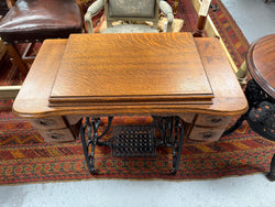 Antique Sewing Machine In Oak Case | Antique & Vintage | Moonee Ponds Antiques | Australia Wide Delivery