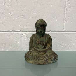 Vintage Bronze Green Patinated Bhudda