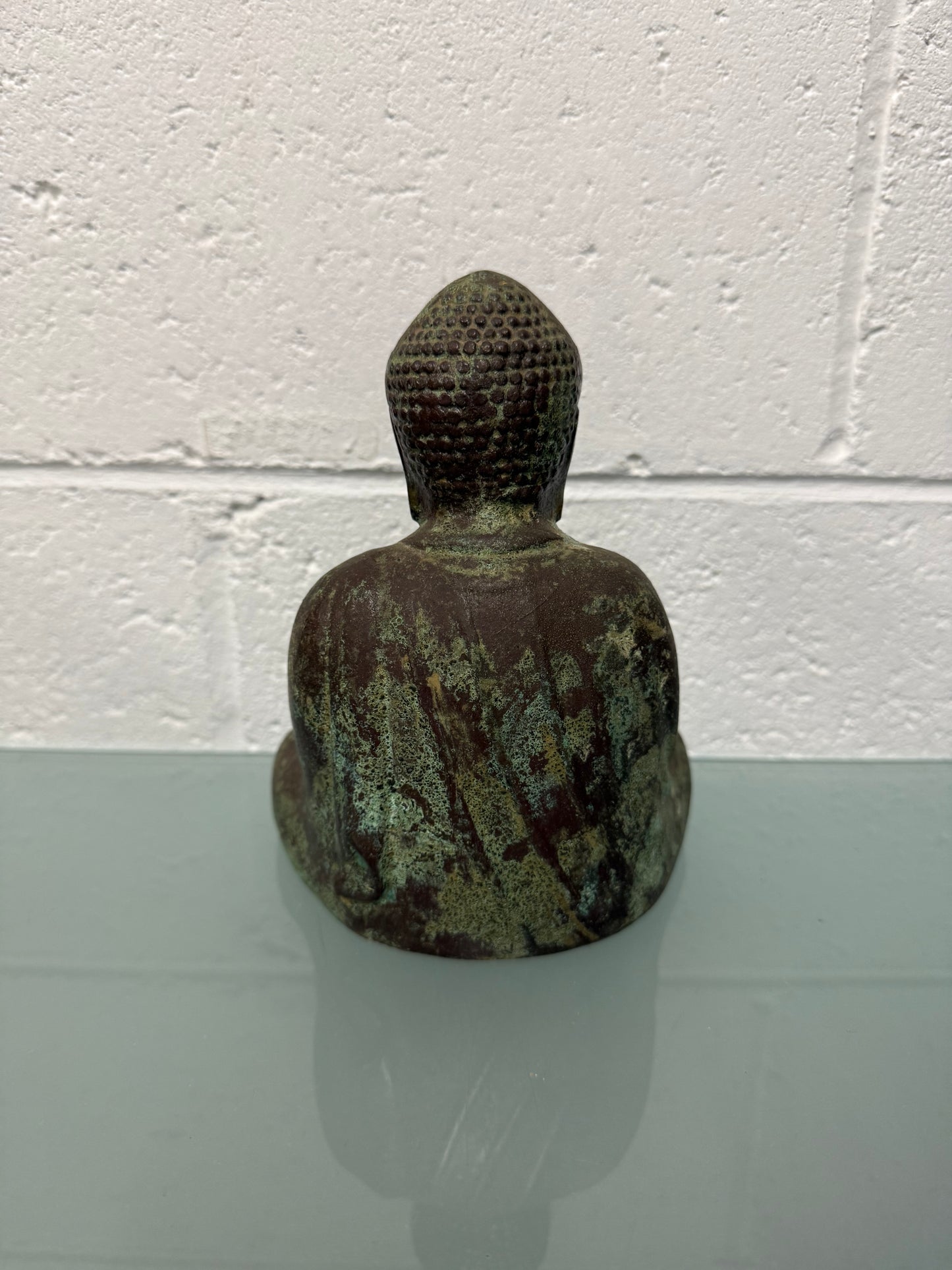 Vintage Bronze Green Patinated Bhudda