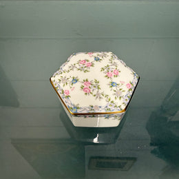 Charming Coalport "Trellis Rose" Lidded Trinket Box
