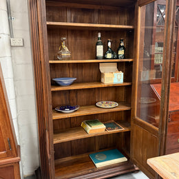 French Louis XVI Style 19th Century Oak Two Door Bookcase