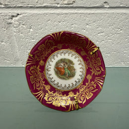 Beautiful Miniture French Limoges Plate With Stand