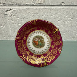 Beautiful Miniture French Limoges Plate With Stand