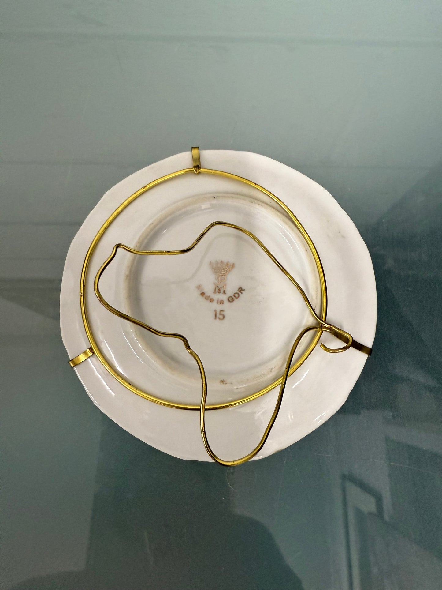 Beautiful Miniture French Limoges Plate With Stand