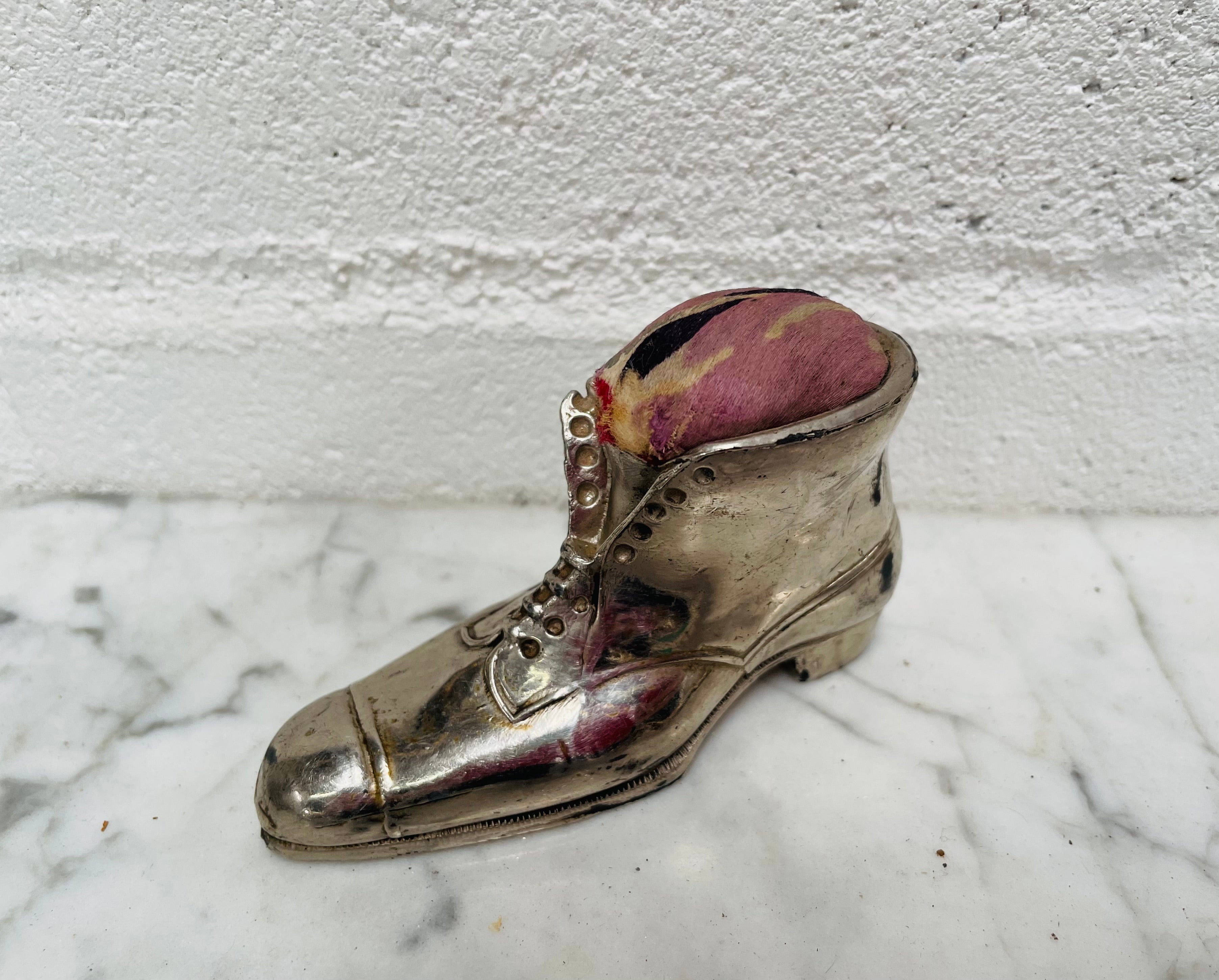 Edwardian Novelty Metal Shoe Pin Holder | Antique & Vintage | Moonee Ponds Antiques | Australia Wide Delivery