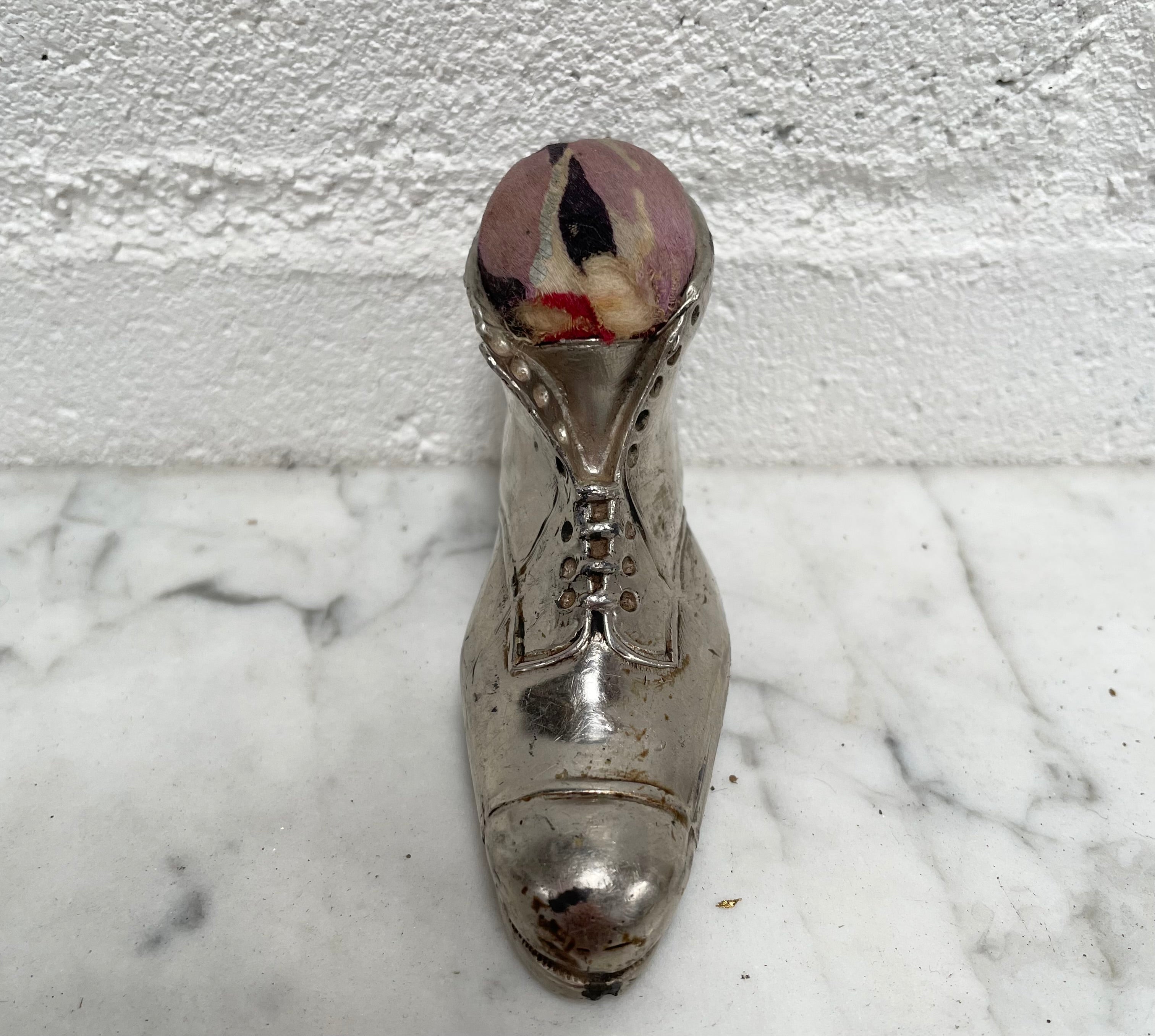 Edwardian Novelty Metal Shoe Pin Holder | Antique & Vintage | Moonee Ponds Antiques | Australia Wide Delivery